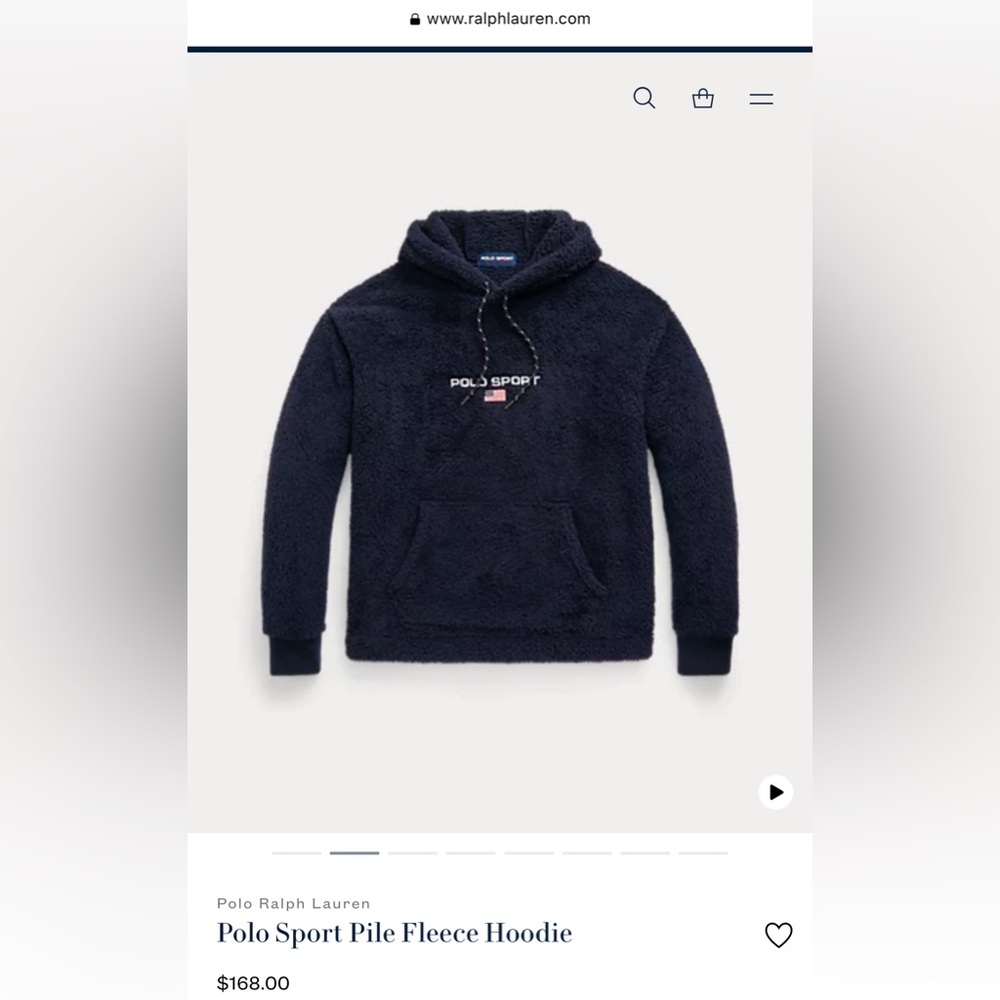 Brand New Polo Sport Pile Fleece Hoodie